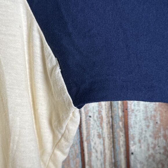 Camp Collection Shirt Baseball Style 3/4 Sleeves Stripe Come Together Message XL - Picture 11 of 11